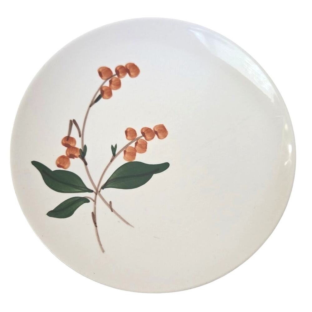 Vtg Blue Ridge Pottery Small Plate Orange Flowers Cottage Core